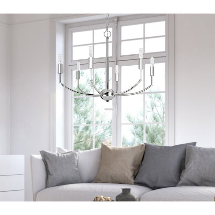 ##Antique Hardware## MAXTON 60W X 6 METAL CHANDELIER