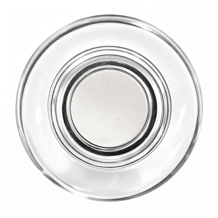 1 1/4 Inch Flat-Faced Round Crystal Clear Glass Cabinet & Furniture Knob