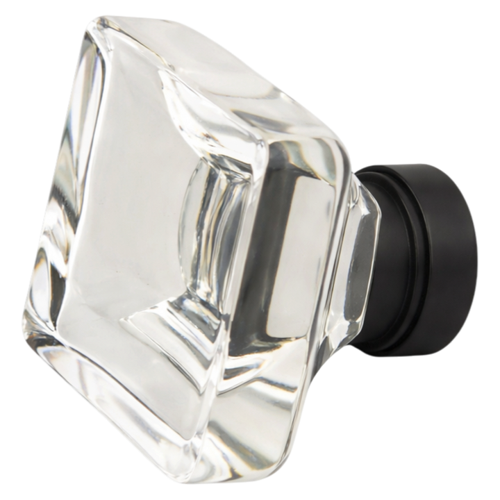 1 5/8 Inch Clear Crystal Glass Lido Cabinet & Furniture Knob