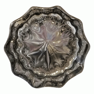 ##Antique Hardware## Regency Fluted Crystal Clear Glass Cabinet and Furniture Knob (Several Finishes Available)