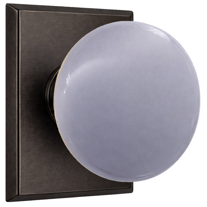 Magnifique® Rectangular Door Set with Gray Porcelain Knobs (Several Finishes Available)
