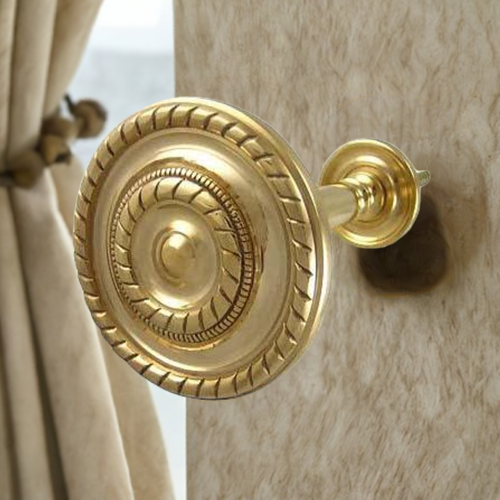 ##Antique Hardware## Georgian Rope Style Curtain Tieback (Several Finishes Available)