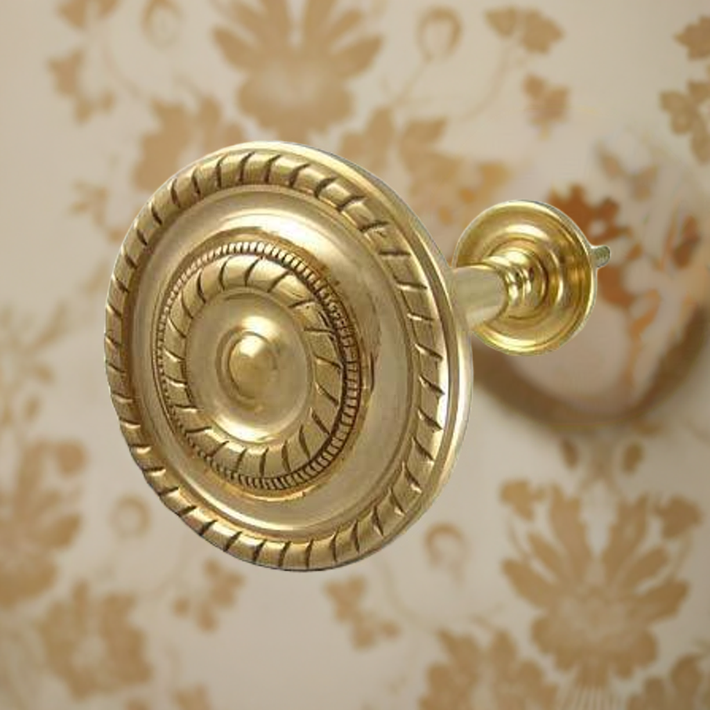 ##Antique Hardware## Georgian Rope Style Curtain Tieback (Several Finishes Available)