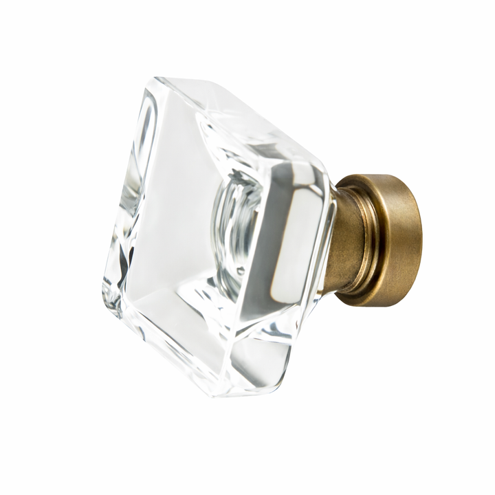 1 5/8 Inch Clear Crystal Glass Lido Cabinet & Furniture Knob