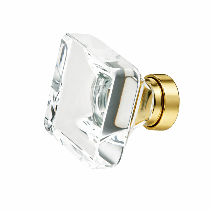 1 5/8 Inch Clear Crystal Glass Lido Cabinet & Furniture Knob