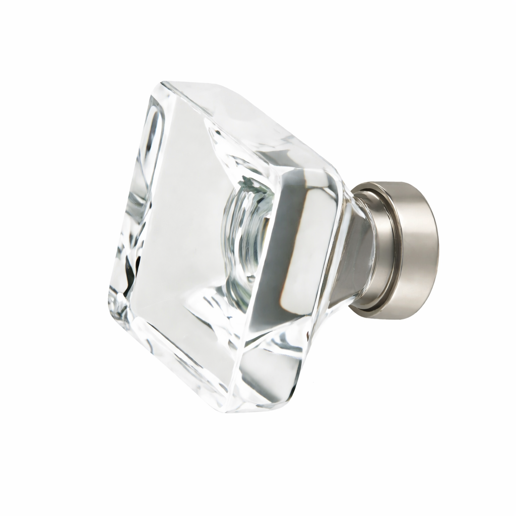 1 5/8 Inch Clear Crystal Glass Lido Cabinet & Furniture Knob