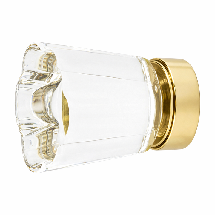 1 1/4 Inch Clear Crystal Glass Forza Cabinet & Furniture Knob