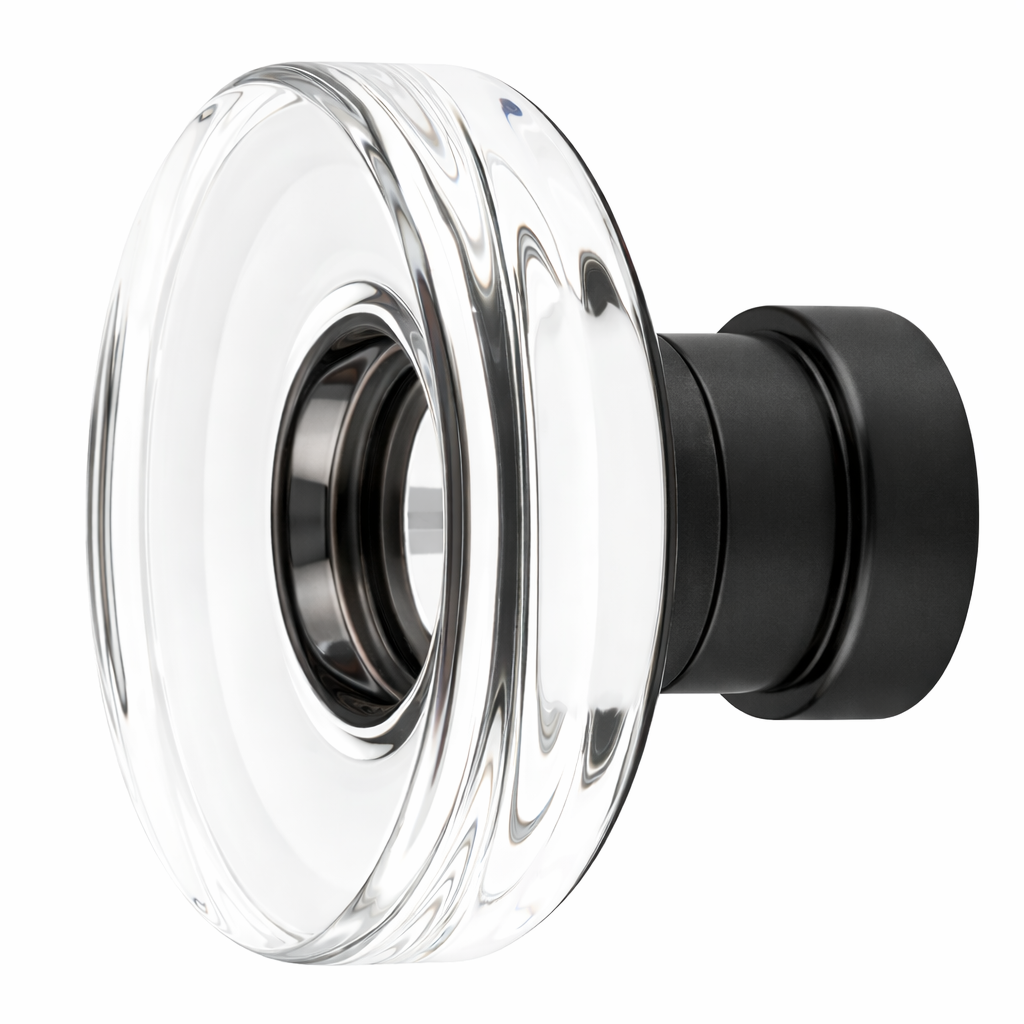 1 1/4 Inch Clear Crystal Glass Grayson Cabinet & Furniture Knob