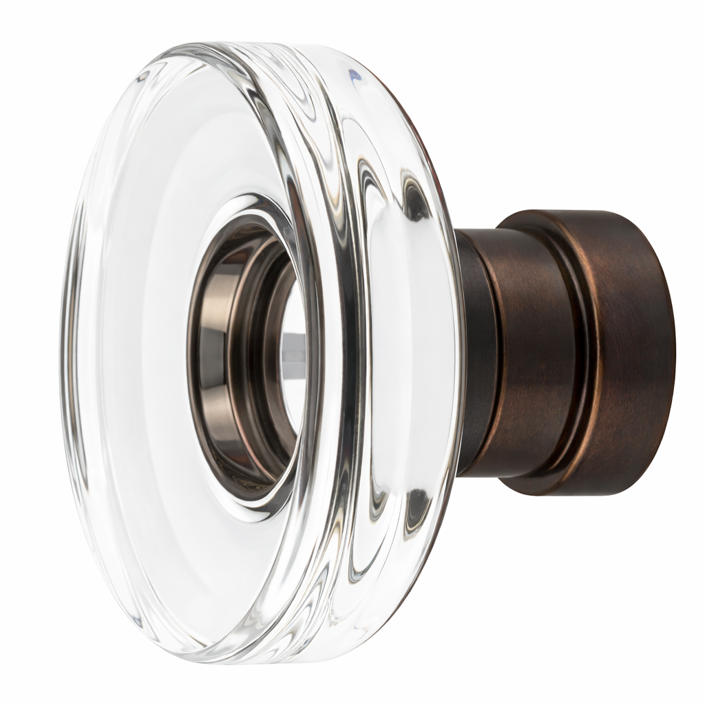 1 1/4 Inch Clear Crystal Glass Grayson Cabinet & Furniture Knob