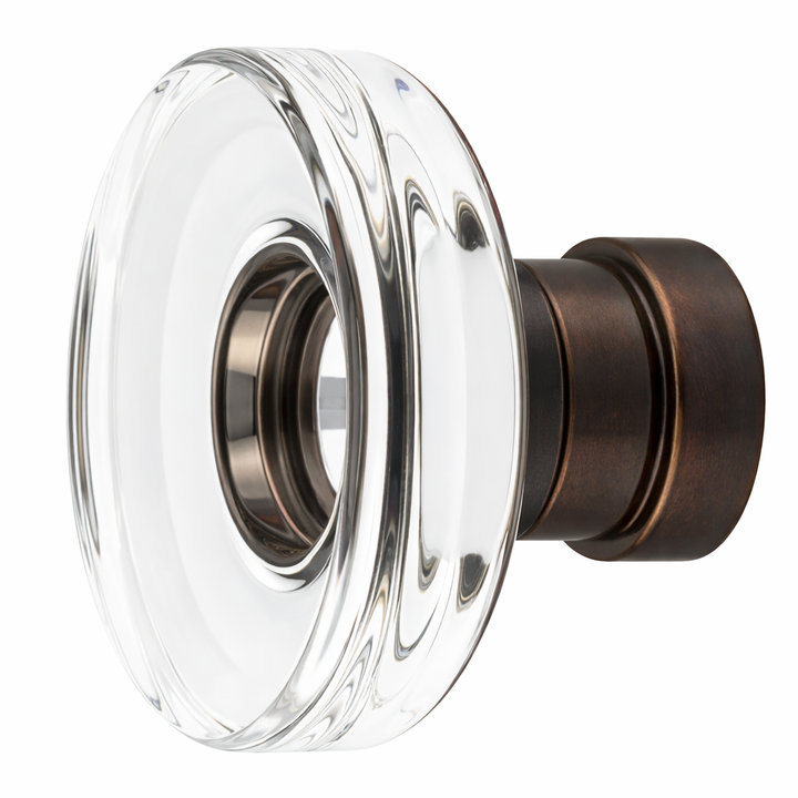 1 1/4 Inch Clear Crystal Glass Grayson Cabinet & Furniture Knob