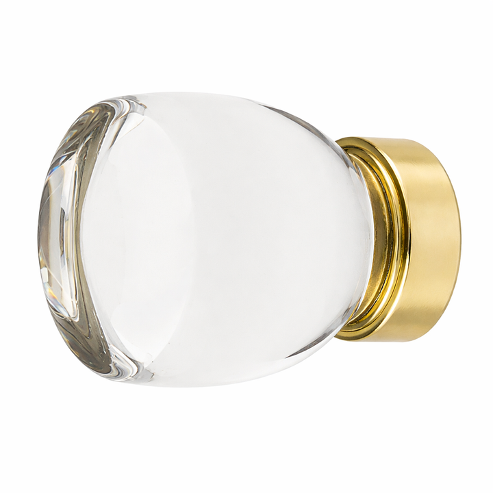 1 1/8 Inch Clear Crystal Glass Juneau Cabinet & Furniture Knob