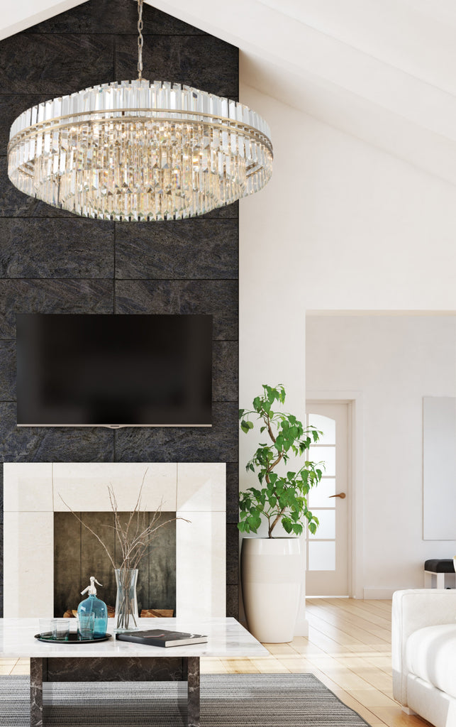 ##Antique Hardware## Hayes 32 Light Aged Brass Chandelier