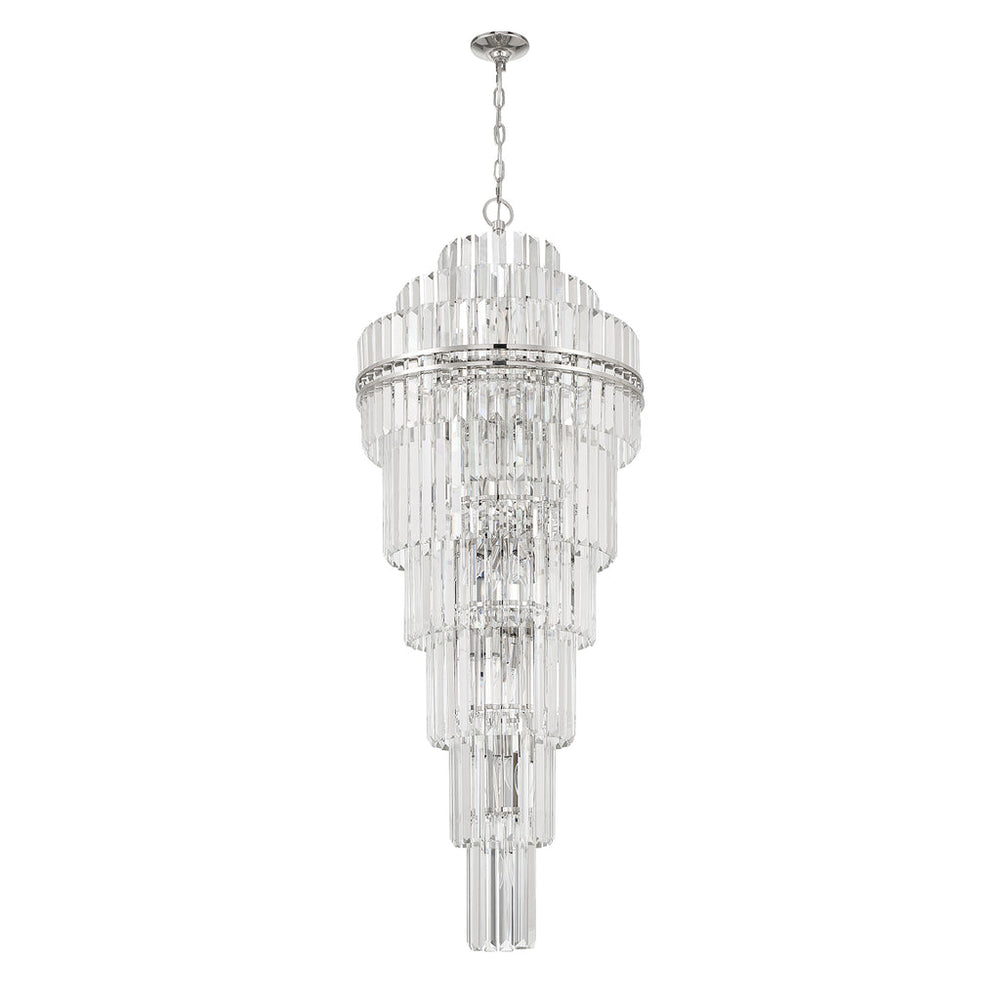 ##Antique Hardware## Hayes 31 Light Polished Nickel Chandelier