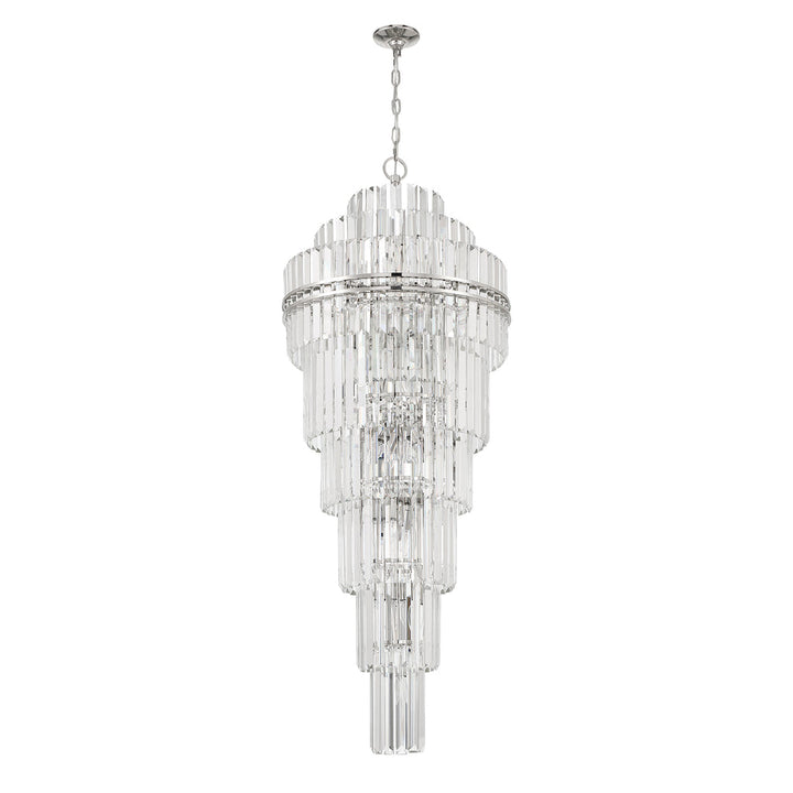 ##Antique Hardware## Hayes 31 Light Polished Nickel Chandelier