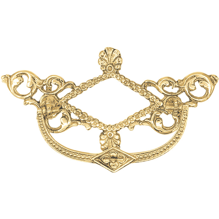 5 1/5 Inch Solid Brass Victorian Beaded Bail Pull