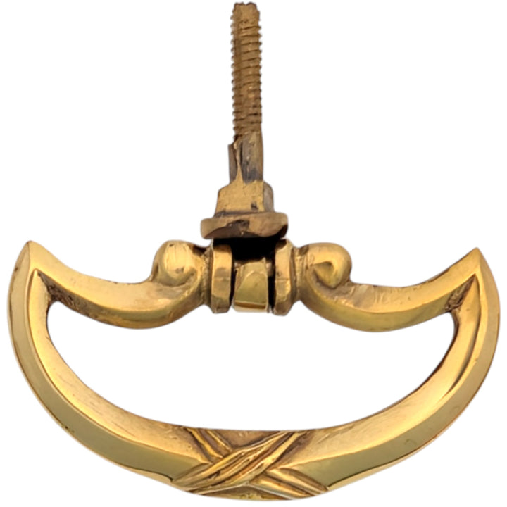 2 1/2 Inch by 1 1/4 Inch Ribbon & Reed Bail Pull (Several Finishes Available)