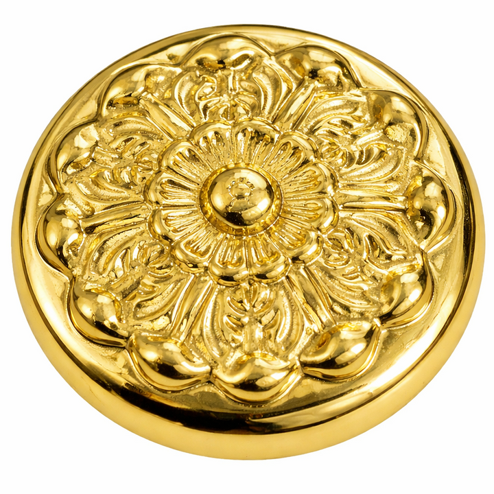 2 Inch Solid Brass Baroque / Rococo Cabinet & Furniture Knob