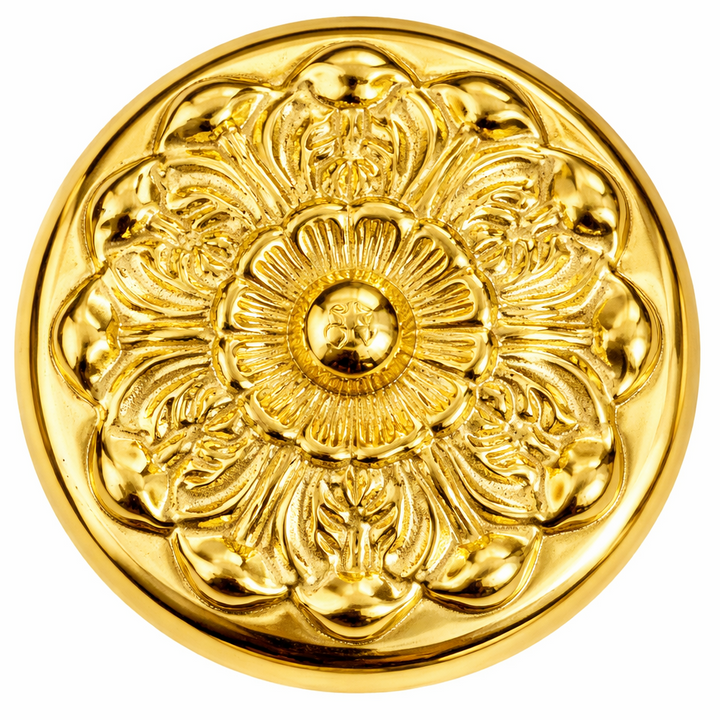 2 Inch Solid Brass Baroque / Rococo Cabinet & Furniture Knob