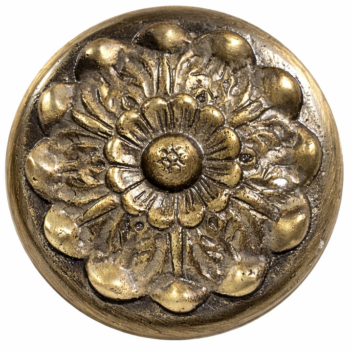 2 Inch Solid Brass Baroque / Rococo Cabinet & Furniture Knob