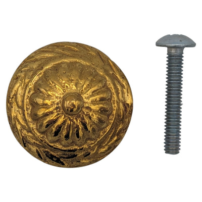 1 Inch Floral Cabinet Knob (Several Finishes Available)