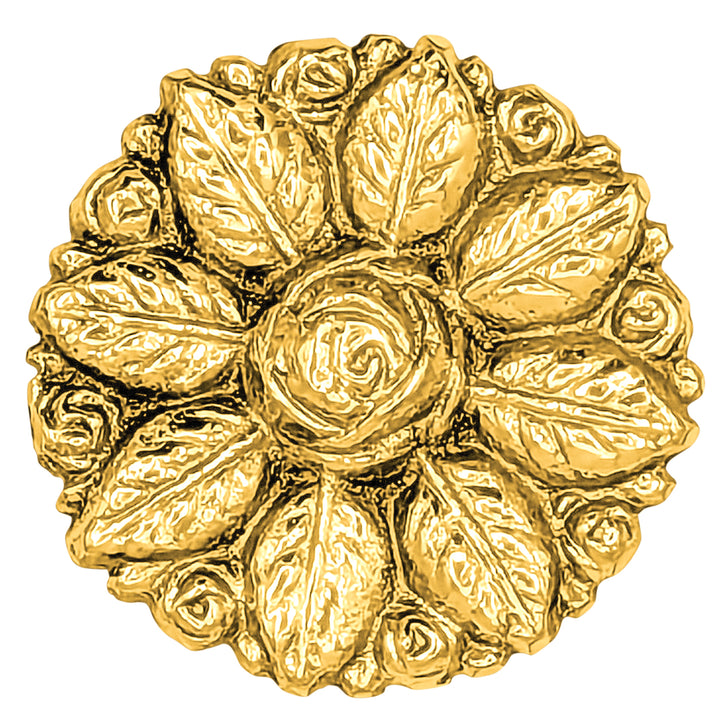 Large Oversized Flower & Petal Solid Brass Cabinet & Furniture Knob