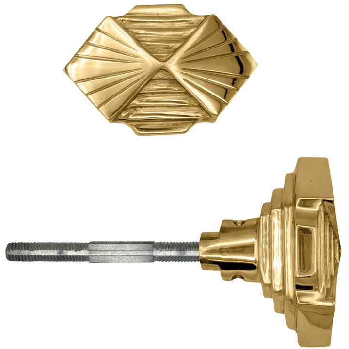 Antique Hardware Art Deco Fanfare Solid Brass Spare Door Knob Set (Several Finishes Available) SPARE DOORKNOBS