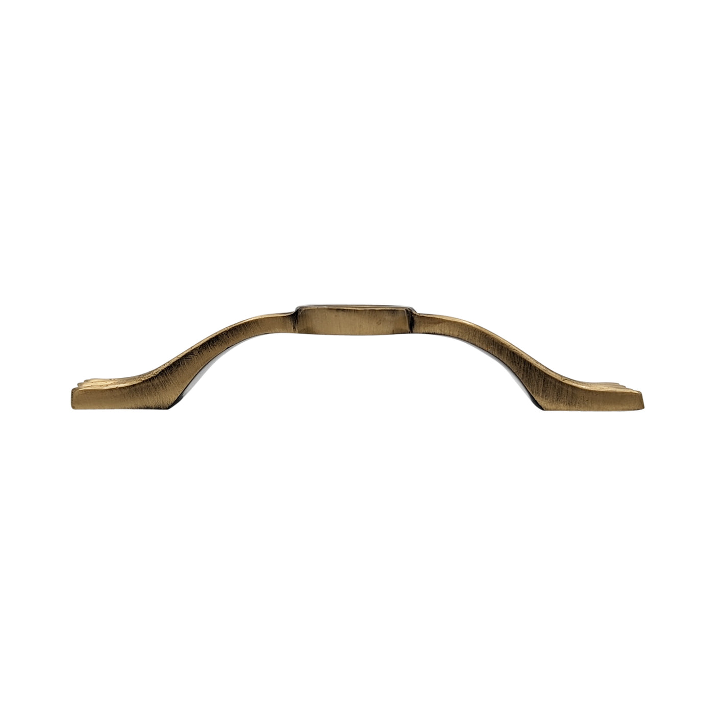 4 3/8 Inch Overall (3 1/4 Inch c-c) Solid Brass Hammered Drawer Pull