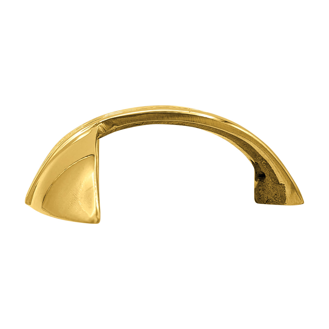 2 5/8 Inch Overall (2 Inch c-c) Solid Brass Art Deco Pull 2 5/8 Inch Overall (2 Inch c-c) Solid Brass Art Deco Pull