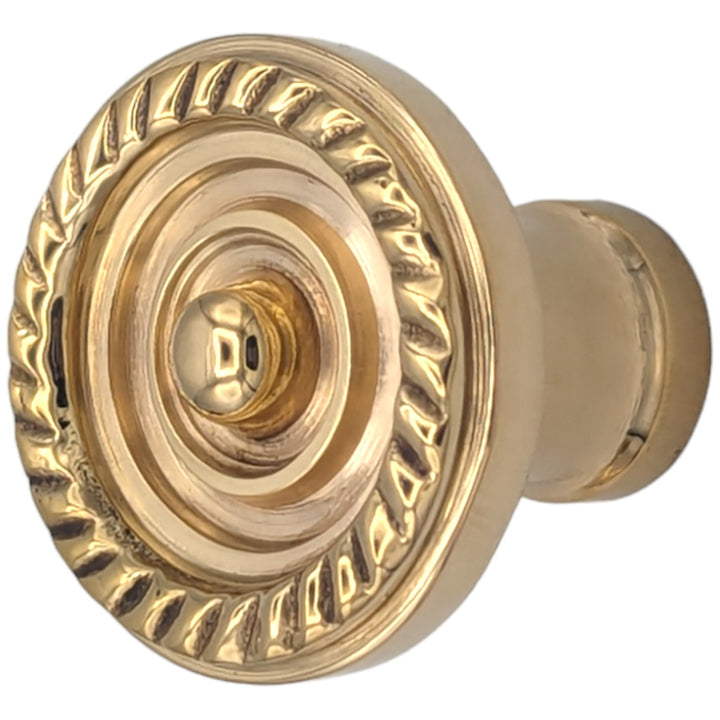 Antique Hardware 1 1/8 Inch Solid Brass Patterned Cabinet & Furniture Knob (Several Finishes Available) ANTIQUE CABINET HARDWARE