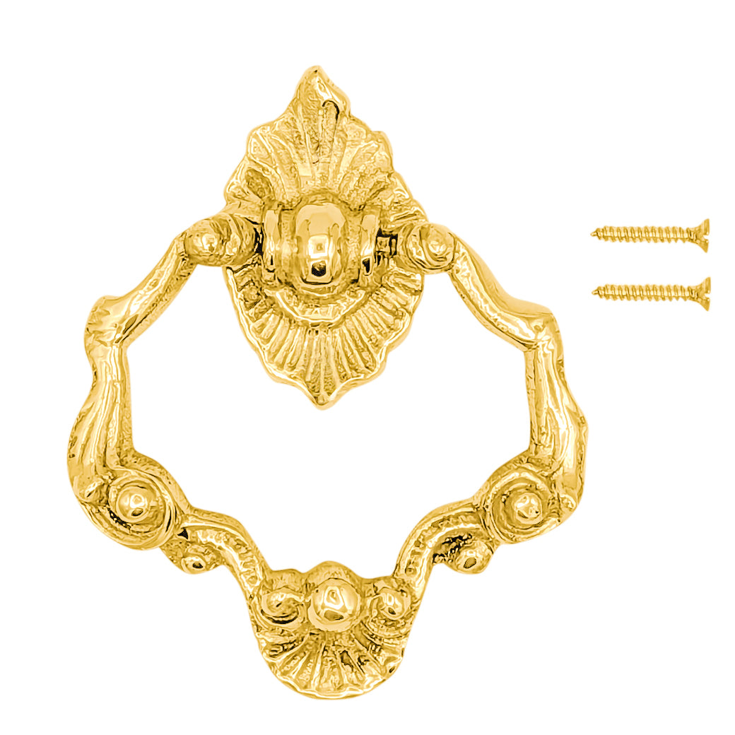 4 Inch Ornate Shell Pattern Ring Pull