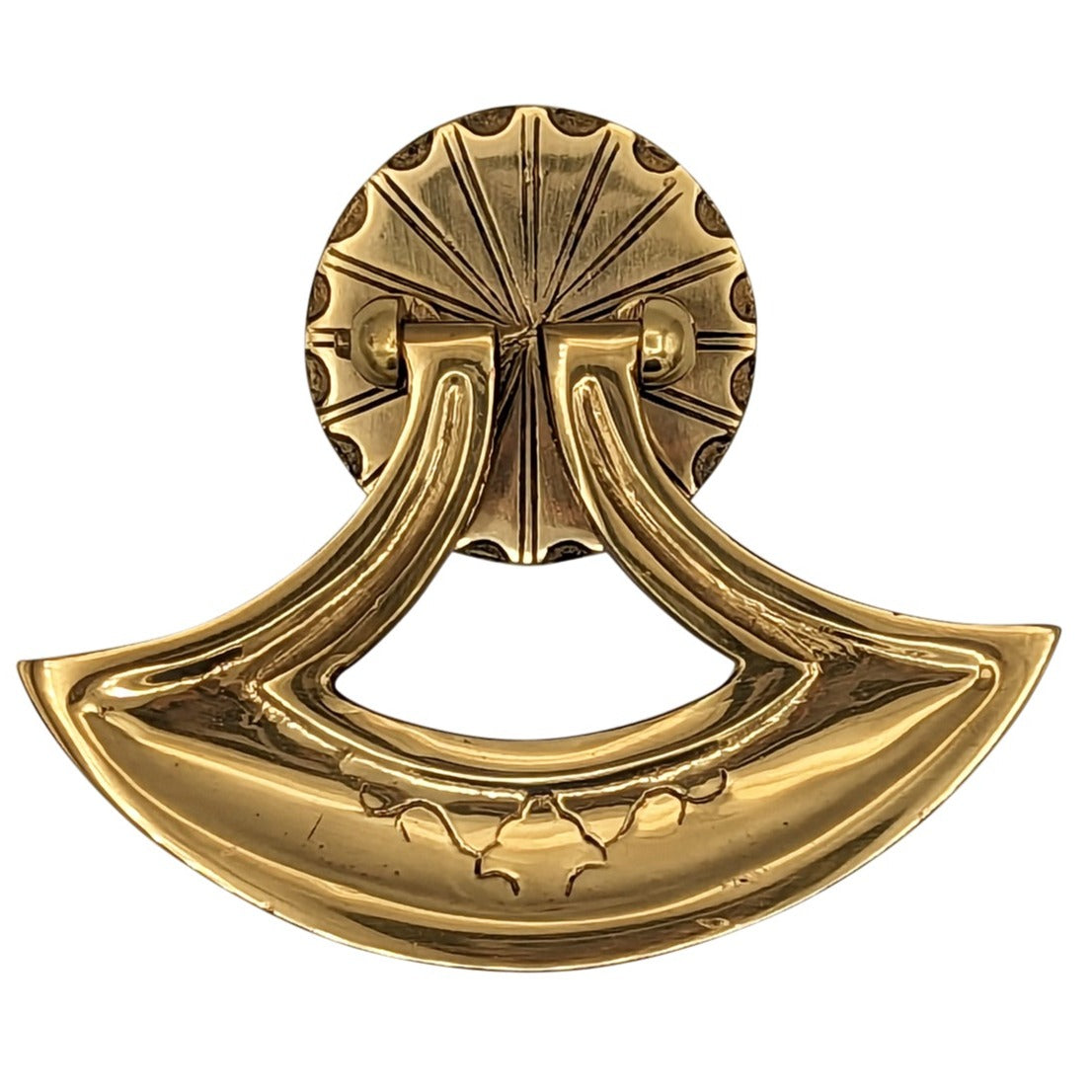 4 Inch Solid Brass Curved Drop Pull (Several Finishes Available)
