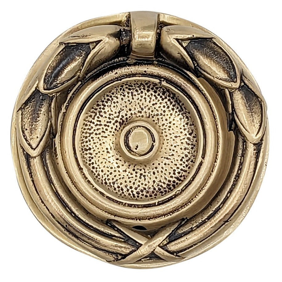 Drawer Pulls Vintage Brass Ring Antique Hardware 3/4 Inch Solid Brass Ribbon Reed Drawer Ring Drawer Pulls Vintage Brass Ring Antique Hardware 3/4 Inch Solid Brass Ribbon Reed Drawer Ring