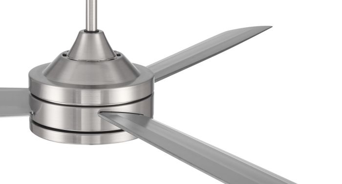 ##Antique Hardware## 62" Inspo Indoor Fan in Brushed Polished Nickel w/ Brushed Nickel Blades