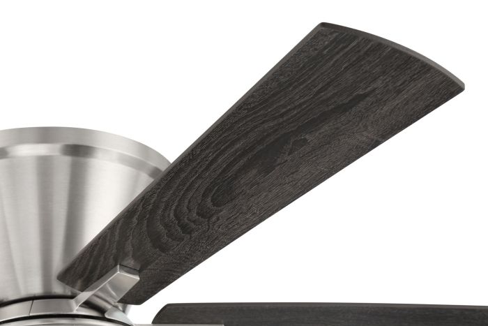 ##Antique Hardware## 52" Insight Brushed Nickel Finish, Black Walnut/Greywood Blades, Integrated Light kit Included