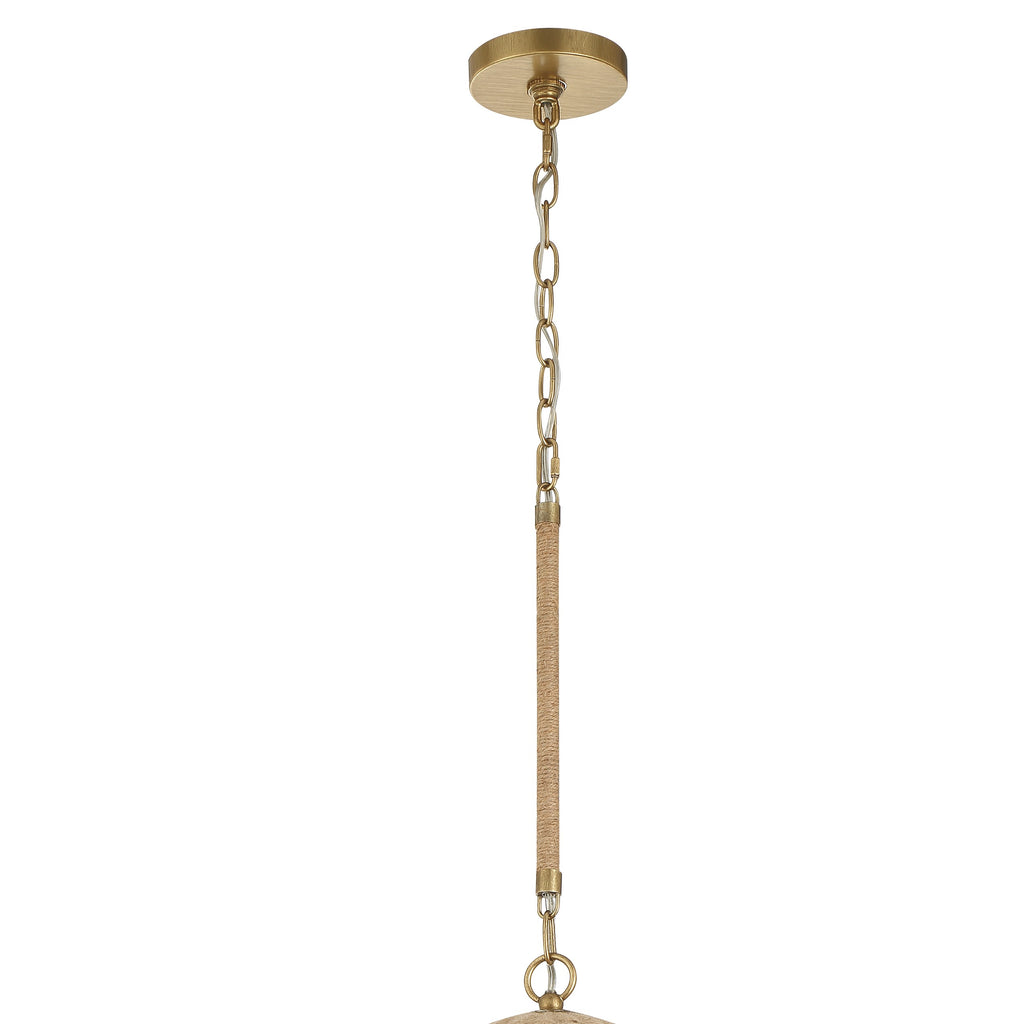 ##Antique Hardware## Jace 1 Light Soft Gold Pendant