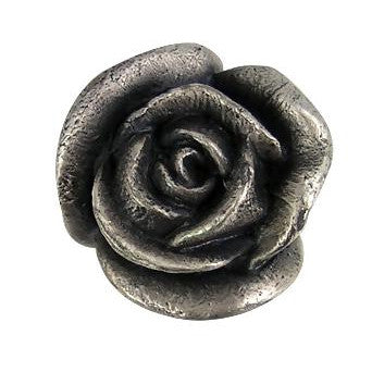 Antique Hardware 1 3/16 Inch Solid Pewter Rose Flower Cabinet & Furniture Knob CABINET KNOB