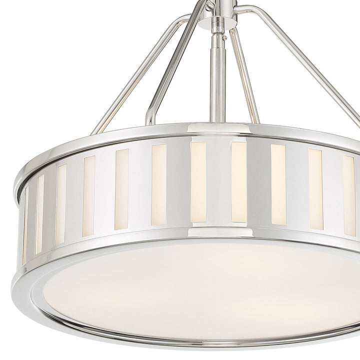 ##Antique Hardware## Kendal 3 Light Polished Nickel Mini Chandelier