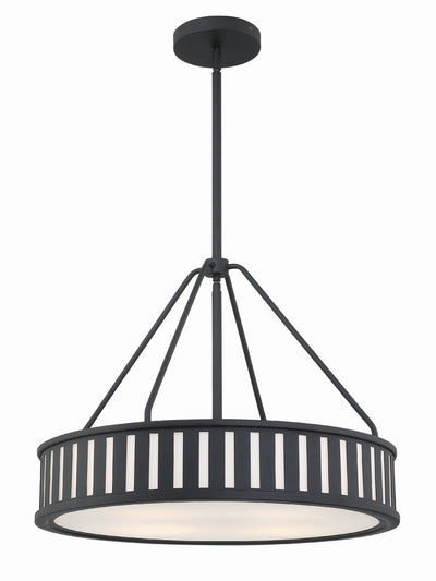 ##Antique Hardware## Kendal 4 Light Black Forged Chandelier