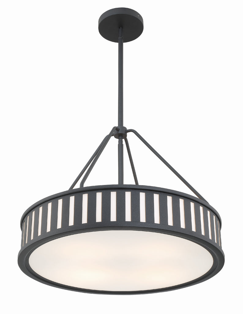 ##Antique Hardware## Kendal 4 Light Black Forged Chandelier