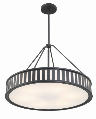 ##Antique Hardware## Kendal 6 Light Black Forged Chandelier