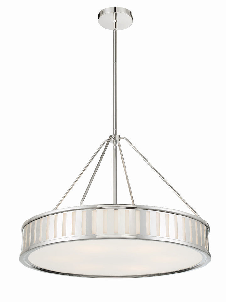 ##Antique Hardware## Kendal 6 Light Polished Nickel Chandelier