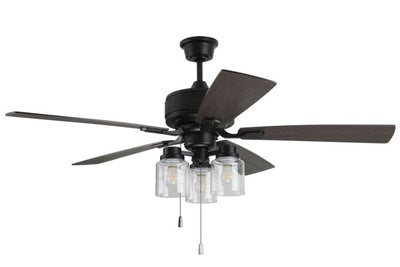 Antique Hardware 52" Kate in Brushed Polished Nickel w/ Driftwood/Grey Walnut Blades Ceiling Fan