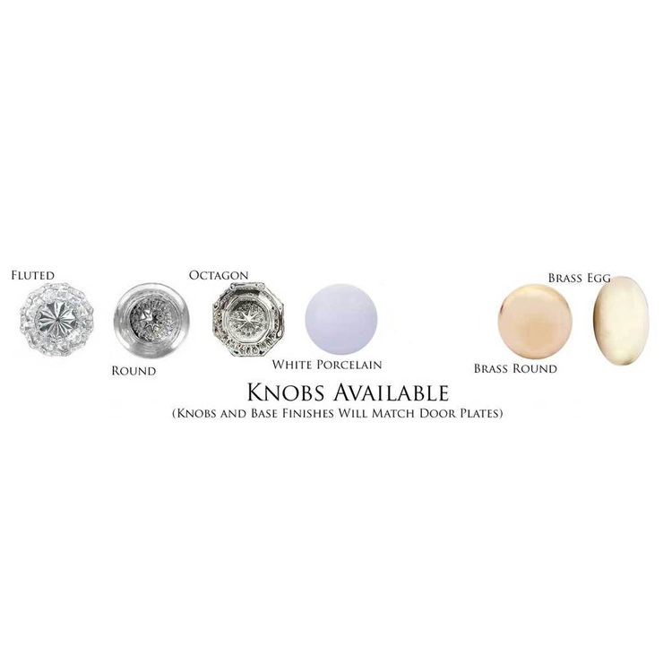 ##Antique Hardware## Octagon Crystal Entryway Set with Victorian Back Plate