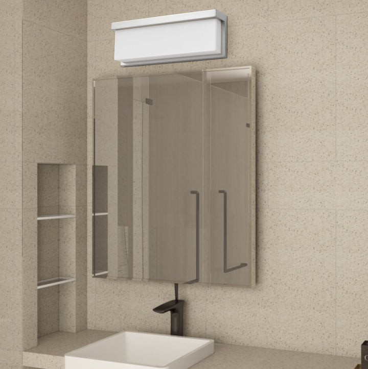 ##Antique Hardware## ALMERIA METAL LED 13" VANITY LIGHT WITH ACRYLIC SHADE