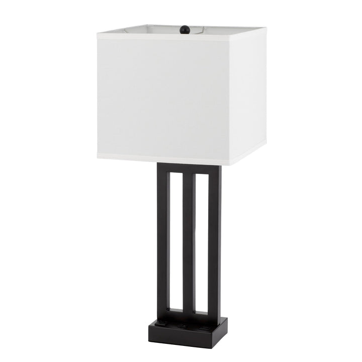 ##Antique Hardware## CACHAN METAL NIGHT STAND LAMP WITH ONE POWER OUTLETS AND 1 USB CHARGING PORT