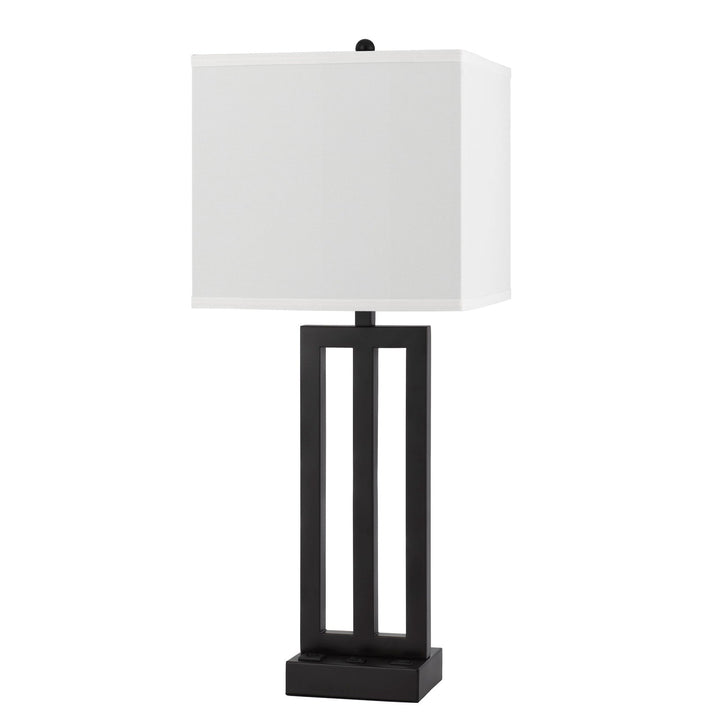 ##Antique Hardware## CACHAN METAL NIGHT STAND LAMP WITH ONE POWER OUTLETS AND 1 USB CHARGING PORT