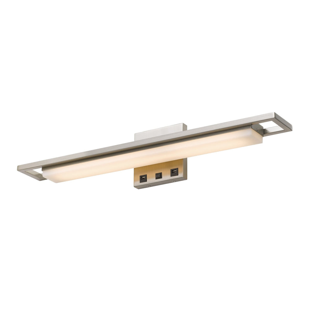 ##Antique Hardware## NEWRY LED METAL OVER THE DESK WALL SONCE WITH 2 USB CHARGING PORTS