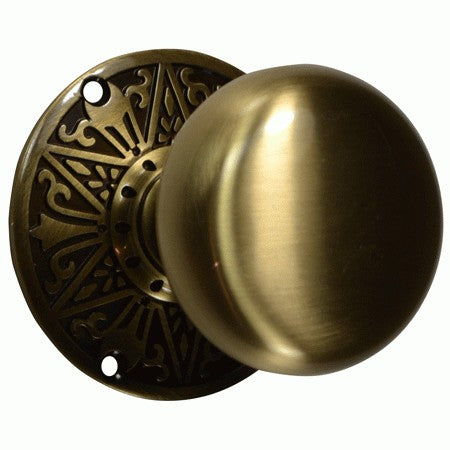 Lancaster Door Set With Round Brass Knob (Several Finishes Available)