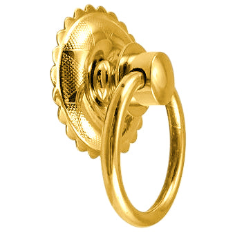 1 3/4 Inch Solid Brass Eastlake Style Ring Pull Handle
