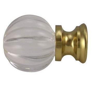 Antique Hardware 1 1/4 Inch Crystal Pumpkin Style Cabinet & Furniture Knob CABINET GLASS KNOB